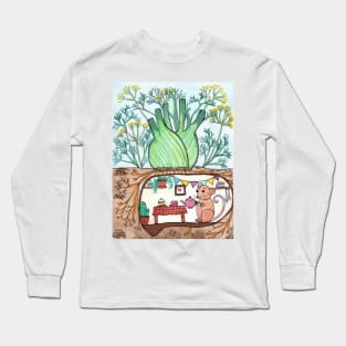 Little Mouse house under a fennel plant Long Sleeve T-Shirt